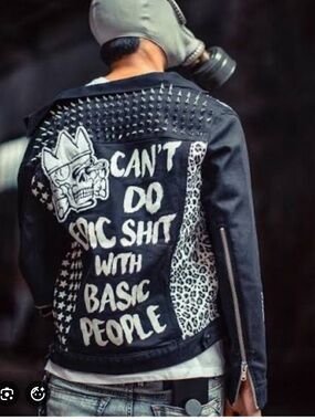 Cult of Individuality Can’t Do Epic Sh*t With Basic People Black Denim Jacket